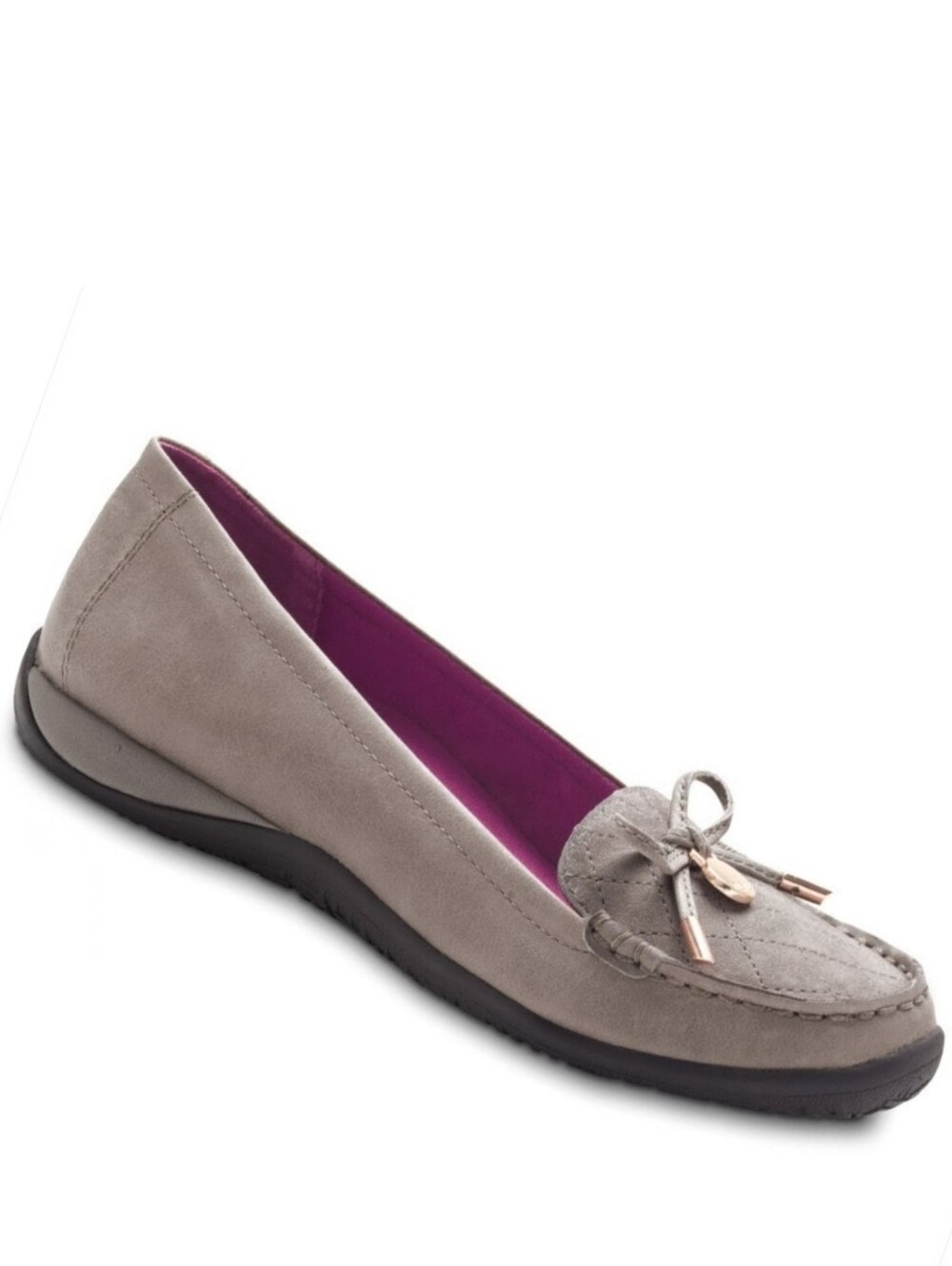 Weil Venice Women’s Slip-On Bow Moc-Toe Orthaheel Arch Support Loafers Taupe 8